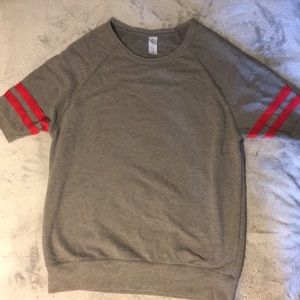 Alternative Apparel short sleeve gray sweatshirt